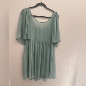 ASOS Dusty Blue Sheer Flowy Dress Size 6 Women’s